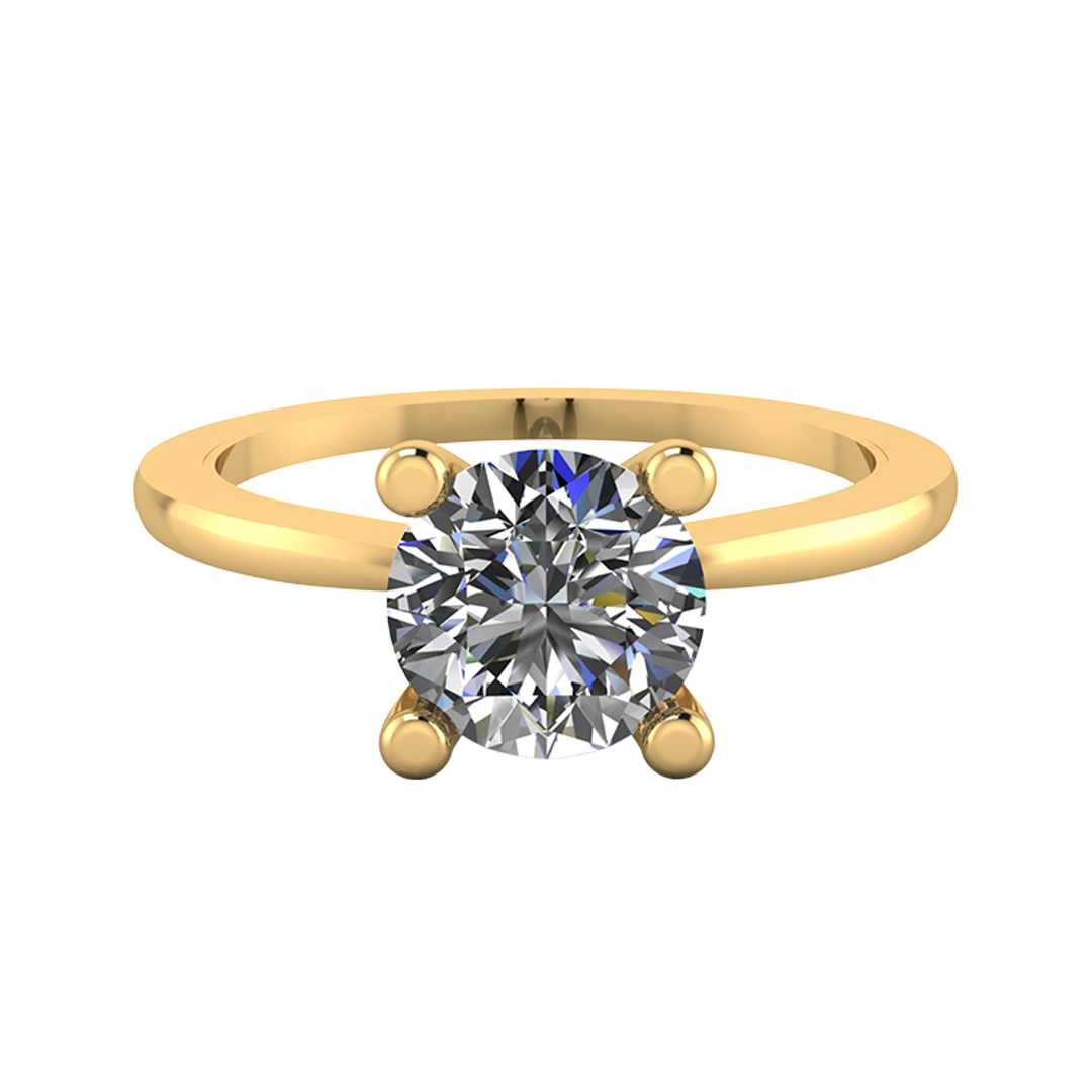 14k gold ring with 1.31 ct Round Diamond Arrows and Hearts