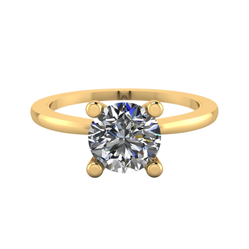 14k gold ring with 1.31 ct Round Diamond Arrows and Hearts