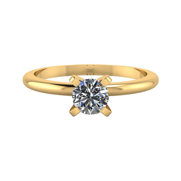 14k yellow gold round Nile ring 0.32 ct H&A