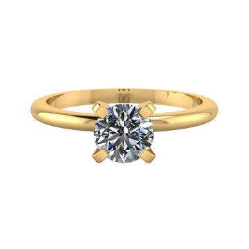14k yellow gold round Nile ring 0.52 ct H&A