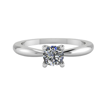 14k white gold round river ring 0.36 ct H&A
