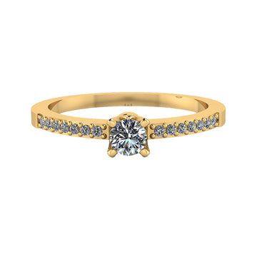 Ring with side diamonds Nile model